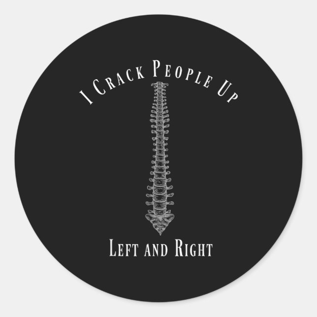 Sticker Rond Funny Chiropractor Occupation Gift T- Shirt  (Devant)