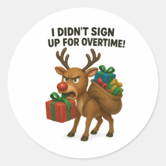 Sticker Rond funny Christmas