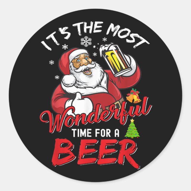 Sticker Rond Funny Christmas (Devant)