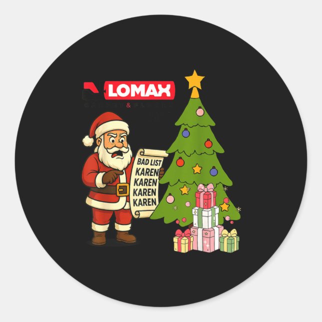 Sticker Rond Funny Christmas  (Devant)