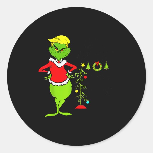 Sticker Rond Funny Christmas Clothing _ Make Christmas Great Ag (Devant)