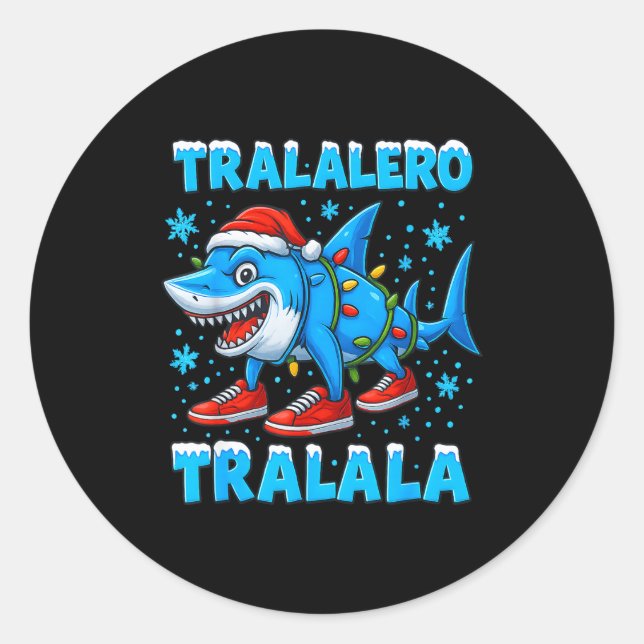 Sticker Rond Funny Christmas Italian Brain Rot For Men Women Bo (Devant)