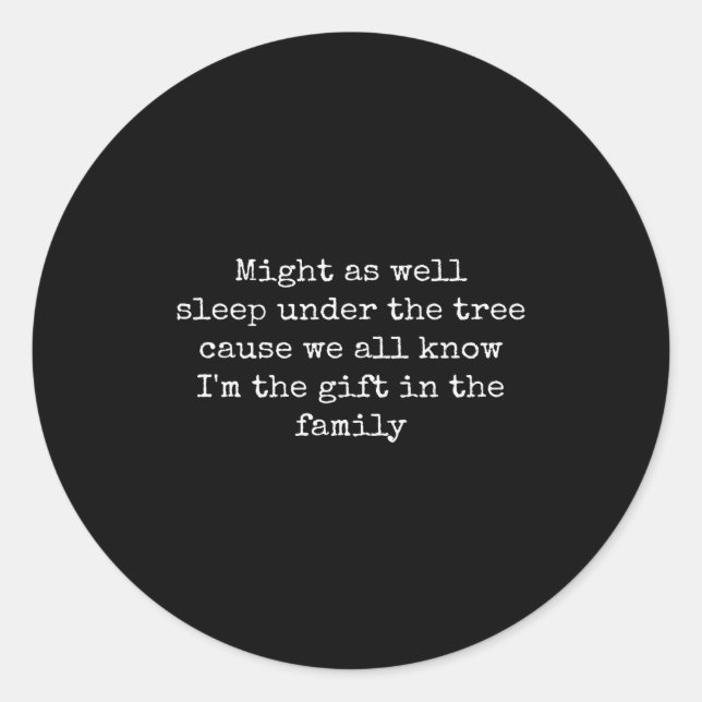 Sticker Rond Funny Christmas Shirts Men Women Kids Tee Christma (Devant)