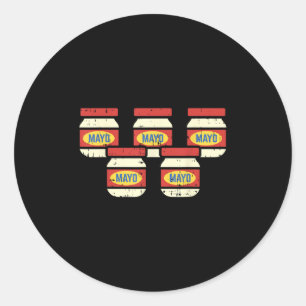 Sticker Rond Funny Cinco De Mayo Mayonnaise Chemise Foodie Mexi