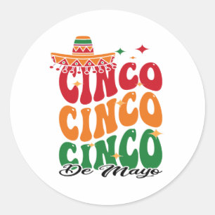 Sticker Rond Funny Cinco De Mayo Mexicaine Fiesta 5 De Mayo Men