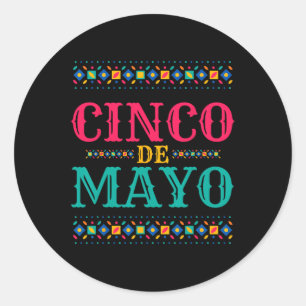 Sticker Rond Funny Cinco De Mayo Pour Le Parti Mexicain 2