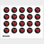 Sticker Rond Funny Coeur de Saint-Valentin avec flèche (Feuille)