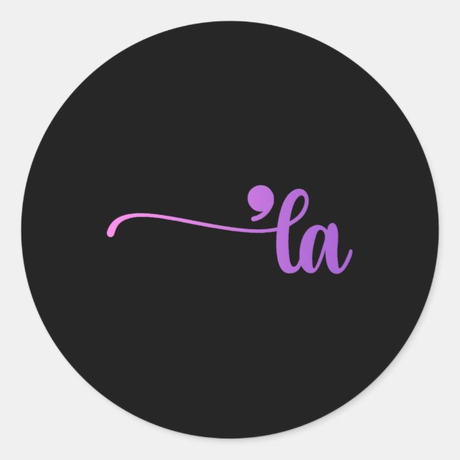 Sticker Rond Funny Comma La Coloring (Devant)