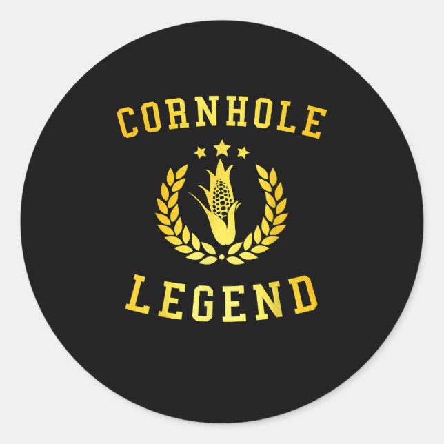 Sticker Rond Funny Cornhole Team Cornhole Accessoires (Devant)