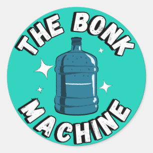 Sticker Rond Funny Cute the bonk machine /Free Palestine design