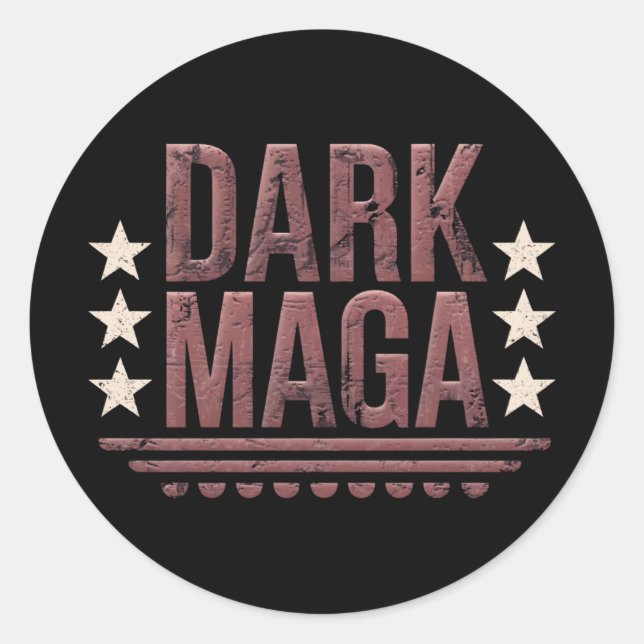 Sticker Rond Funny DARK MAGA 2024 (Devant)