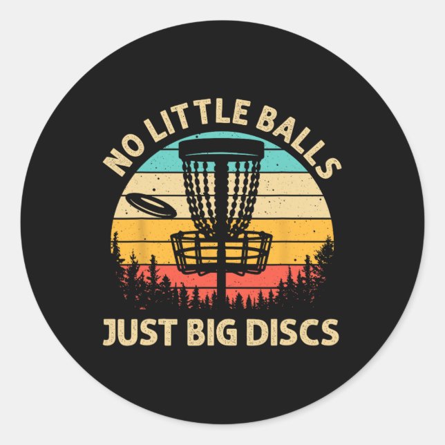Sticker Rond Funny Disc Golf Design For Men Women Disc Golf Lov (Devant)