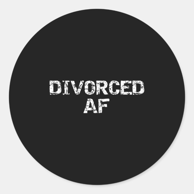 Sticker Rond Funny Divorce Gag Gift For Men Happy Celebration D (Devant)