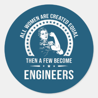 Sticker Rond Funny Engineer For All Women