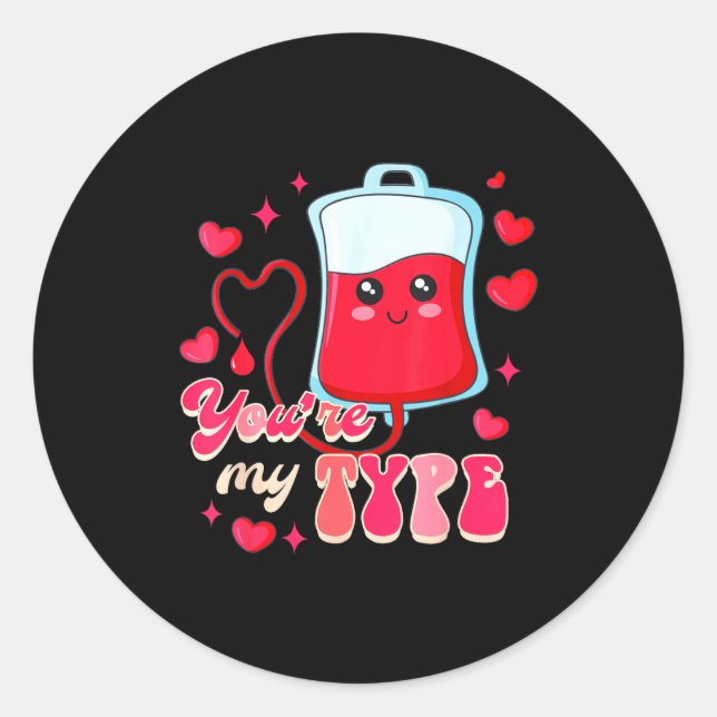 Sticker Rond Funny Er Rn Nurse Nursing Valentine’s Day You're M (Devant)