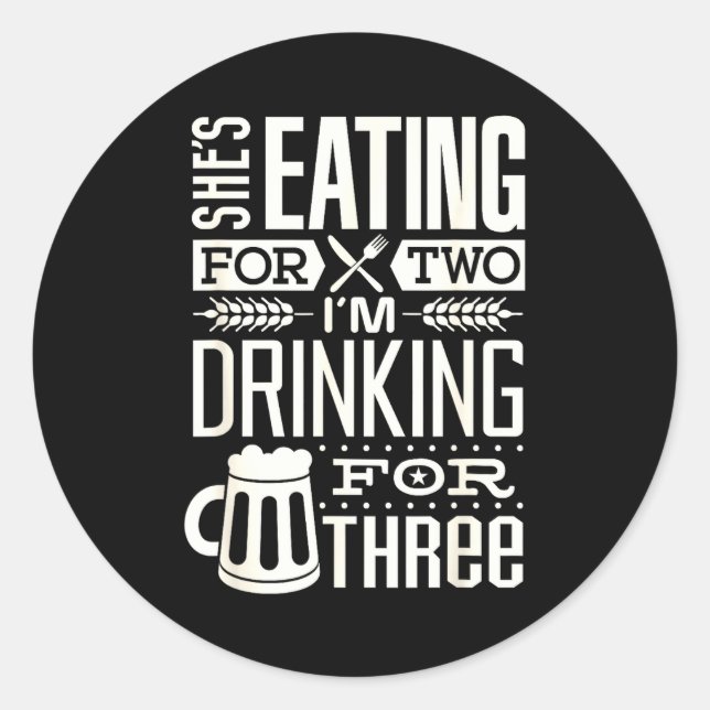 Sticker Rond Funny Expecting Dad Shirt For Pregnancy New Dad Fa (Devant)