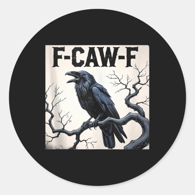 Sticker Rond Funny F-caw-f Crow Débardeur (Devant)