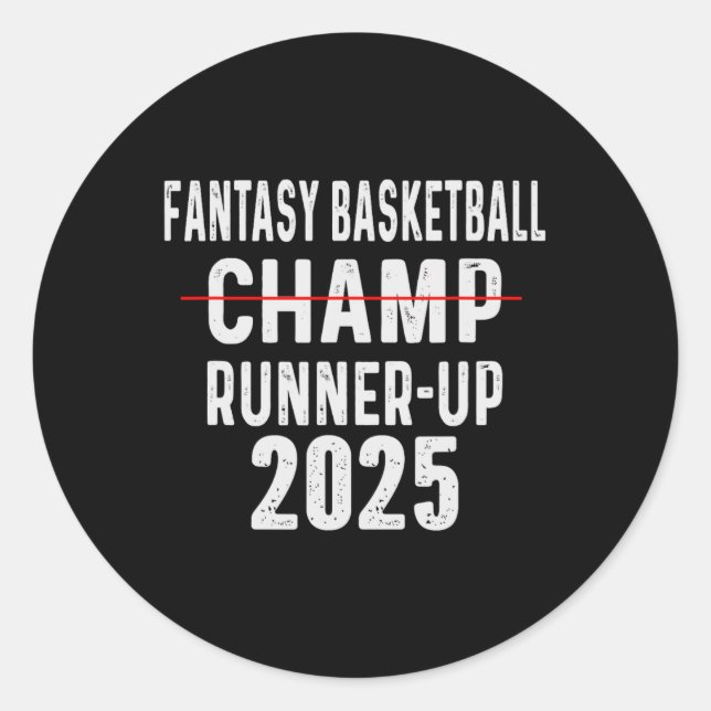 Sticker Rond Funny Fantasy Sketll Runner Up 2025  (Devant)