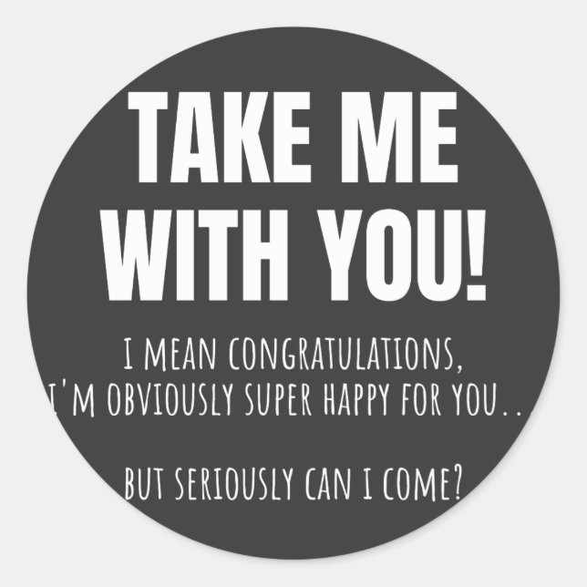 Sticker Rond Funny Farewell Mug (Devant)