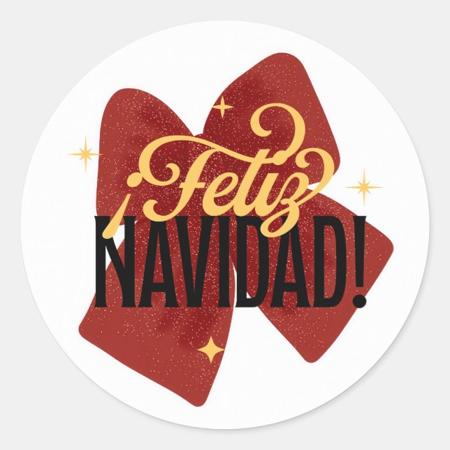 Sticker Rond Funny feliz navidad (Devant)