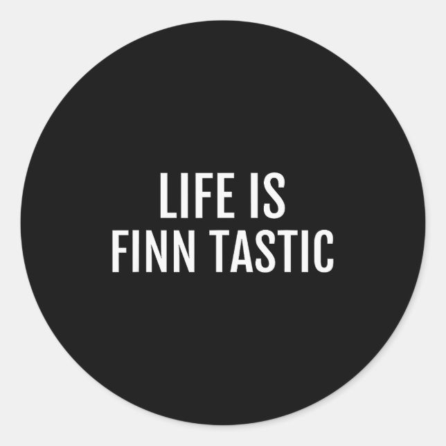 Sticker Rond Funny Finnish Finland Quote Shirt _ Lie Is Finn Ta (Devant)