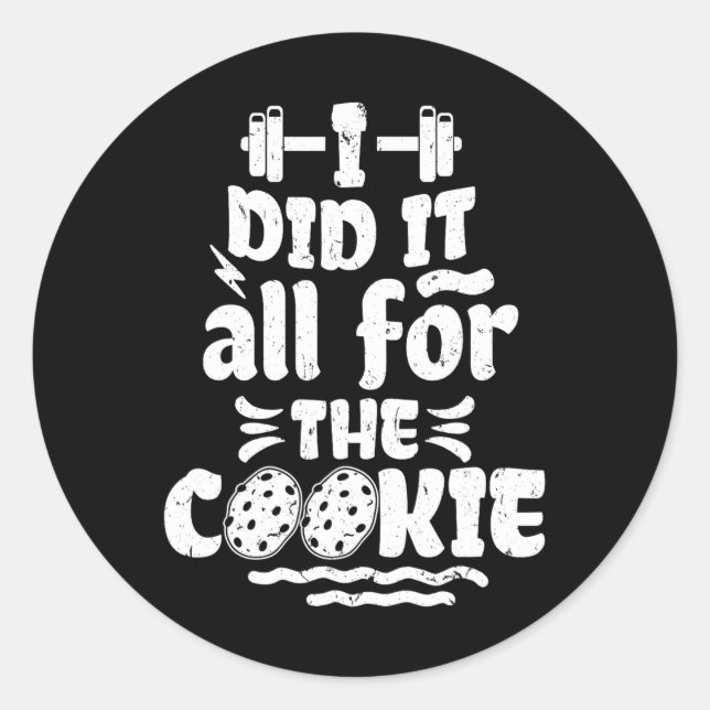 Sticker Rond Funny Fitness Workout Gym Weight Lifting Bodybuild (Devant)