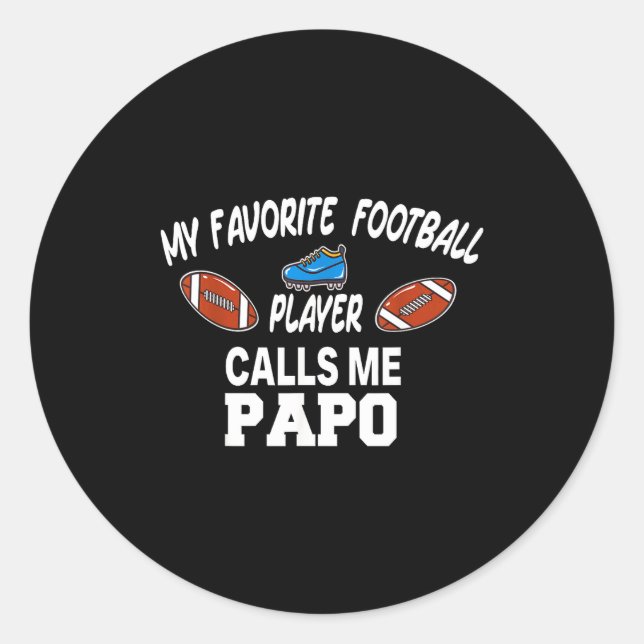 Sticker Rond Funny Football Dad Pride Pa Fan Srts Family  (Devant)