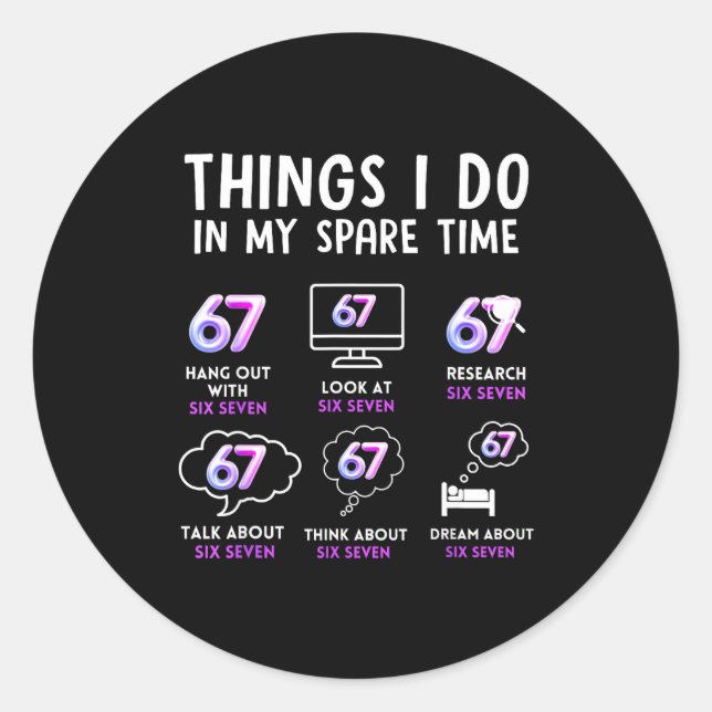 Sticker Rond Funny Gen Alpha Lover Trend Fan Modern Youth Humor (Devant)