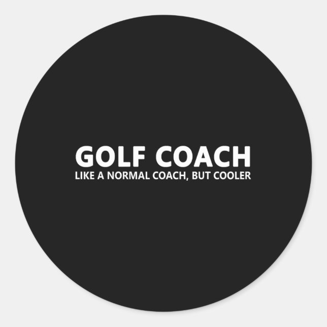 Sticker Rond Funny Golf Coach Définition Golf Coach (Devant)
