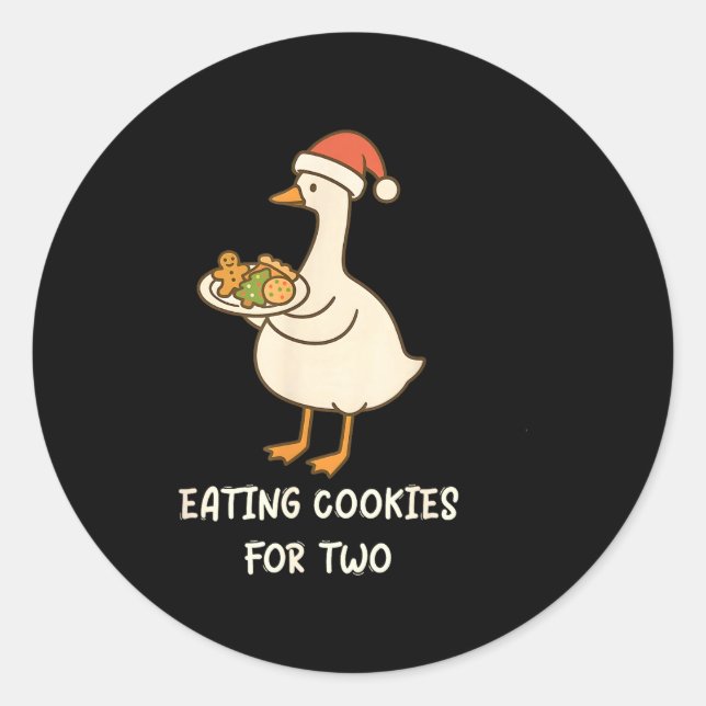 Sticker Rond Funny Goose Pregnancy Pregnant Announcement To Hus (Devant)