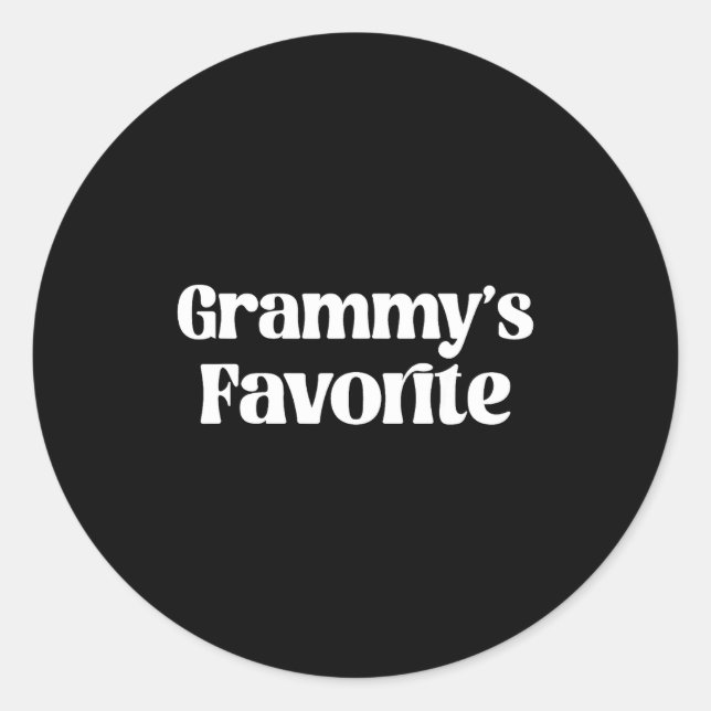 Sticker Rond Funny Grammy’s Favorite Funny Grandparent Granhild (Devant)