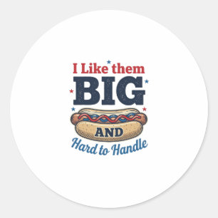 Sticker Rond Funny Grand Chien Chaud Vintage T-Shirt Design_1