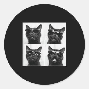 Sticker Rond Funny Graphic Chat Photobooth Selfie Funny _2