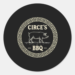 Sticker Rond Funny Greek Mythology Circe's Bbq Odyssey