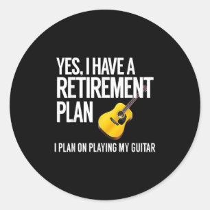 Sticker Rond Funny Guitar