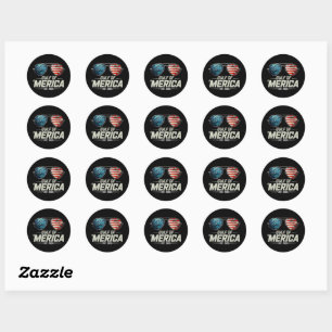 Sticker Rond Funny Gulf Of USA America 2025 Lunettes de soleil