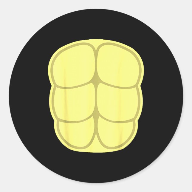 Sticker Rond Funny Halloween Costume Diy Turtle Shell Animal Bo (Devant)