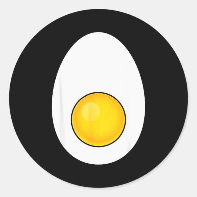 Sticker Rond Funny Halloween Deviled Egg Costume Men Women Fun  (Devant)