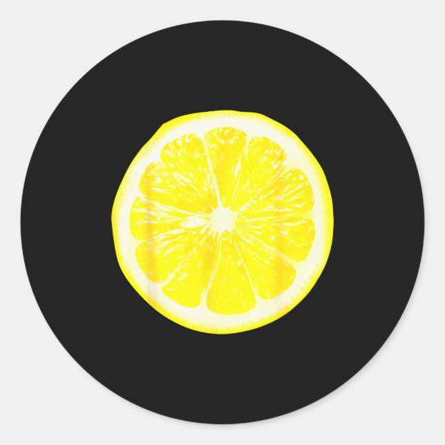 Sticker Rond Funny Halloween Yellow Lemon Costume Fruit Costume (Devant)