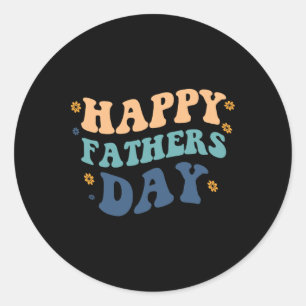 Sticker Rond Funny Happy Fête des pères Père&#; s Jour du Fils