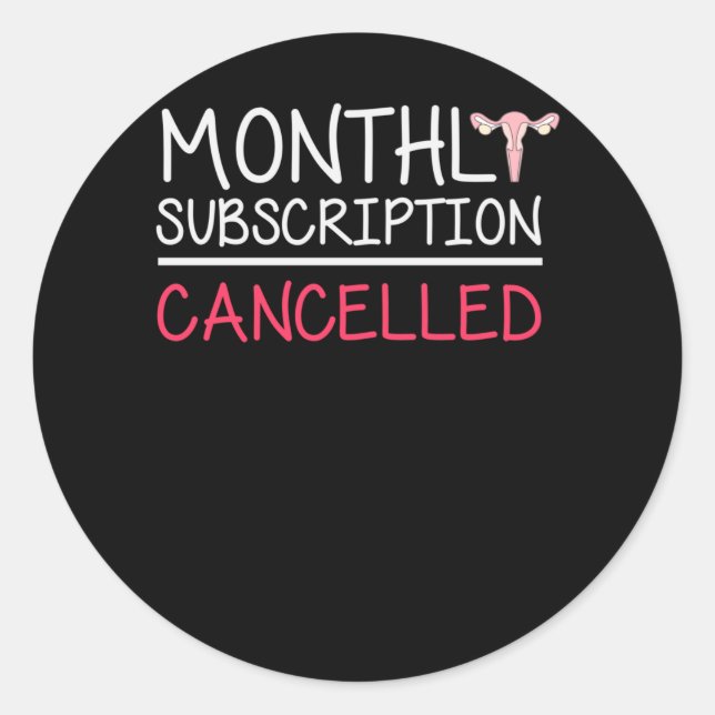 Sticker Rond Funny Hysterectomy Support Uterus Remoding (Devant)