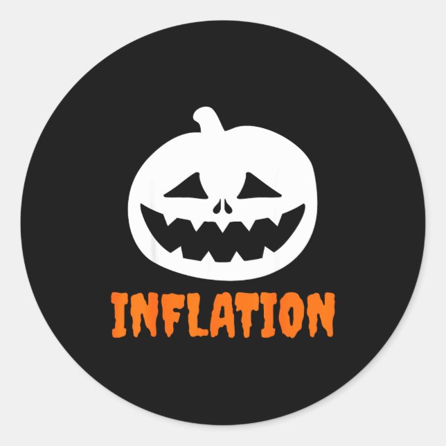 Sticker Rond Funny Inflation Halloween Costume Couple Matching  (Devant)