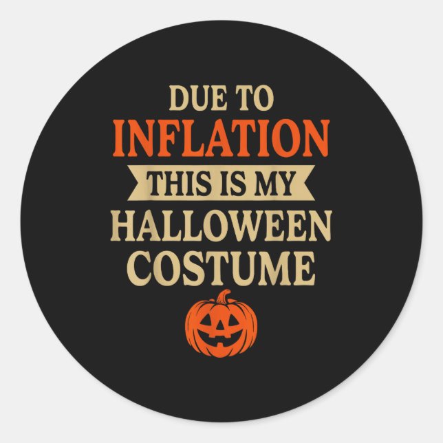 Sticker Rond Funny Inflation Halloween Costume Couple Matching  (Devant)
