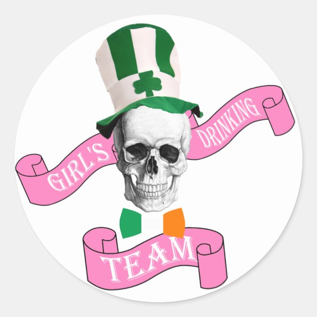 Sticker Rond Funny Irish bog trotter (Devant)