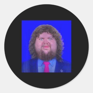 Sticker Rond Funny Jd Vance Shirt Jd Vance Face Meme