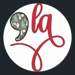 Sticker Rond Funny Kamala Harris 2024 Christmas Comma La Men Wo<br><div class="desc">Funny Kamala Harris 2024 Comma de Noël La Men Femmes Noël 5</div>