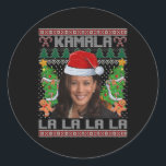 Sticker Rond Funny Kamala Harris 2024 Christmas Comma La Men Wo<br><div class="desc">Funny Kamala Harris 2024 Comma de Noël La Men Femmes Noël 2</div>