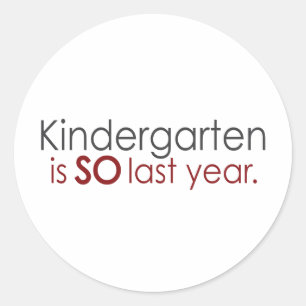 Sticker Rond Funny Kinderjardin Grad
