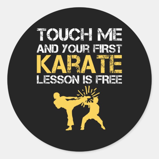 Sticker Rond Funny Kyokushin Karate (Devant)