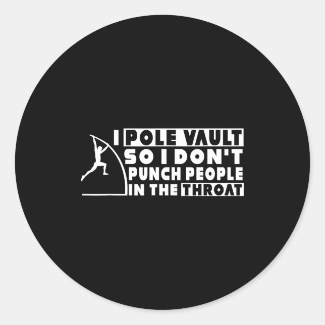 Sticker Rond Funny Le Vault So I Don't Punch People - Le Vaulti (Devant)